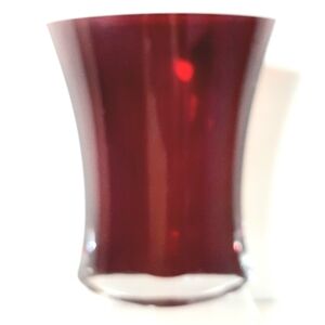Crimson Envelope Shape Art  Glass Vase